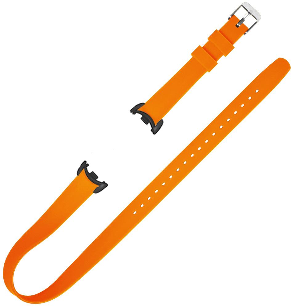 

For Xiaomi Smart Band 9 NFC/9/8 NFC/8/8 NFC Watch Bands Silicone Strap with Metal Connector Orange