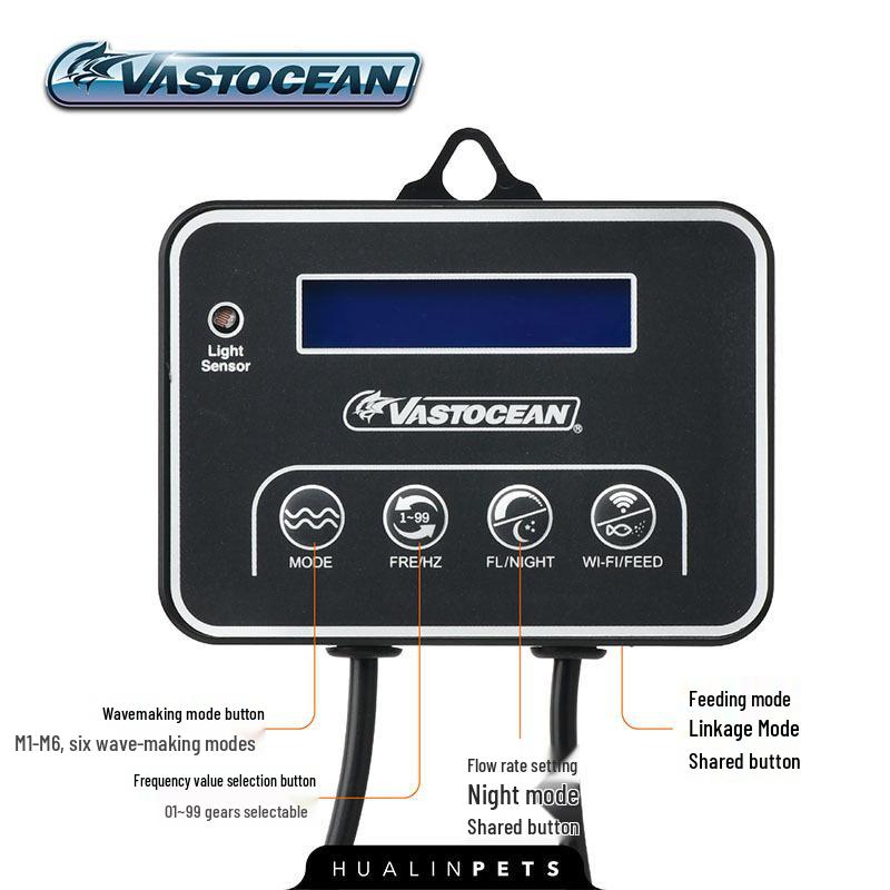 VASTOCEAN Wireless Wavemaker Pump for Saltwater Aquariums with Magnetic Suction Circulation