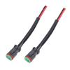 1 Pair 2 Pin DT Connectors Rubber Copper Waterproofing DT Electrical Wire Connector Wiring Harness for Car Trucks Boats