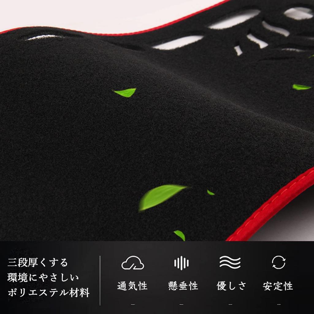 XYHGM Mitsubishi Delica Mini B3 Series Dashboard Models Black Polyester Fiber Interior Accessory with Sun Protective Scratch and Clear Mat/Cover