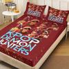 3 Christmas K-Pop Demon Hunters Print coreless Bed Sheet Set Multiple Size Bedcover Bedroom Bedding Decoration Machine Washable