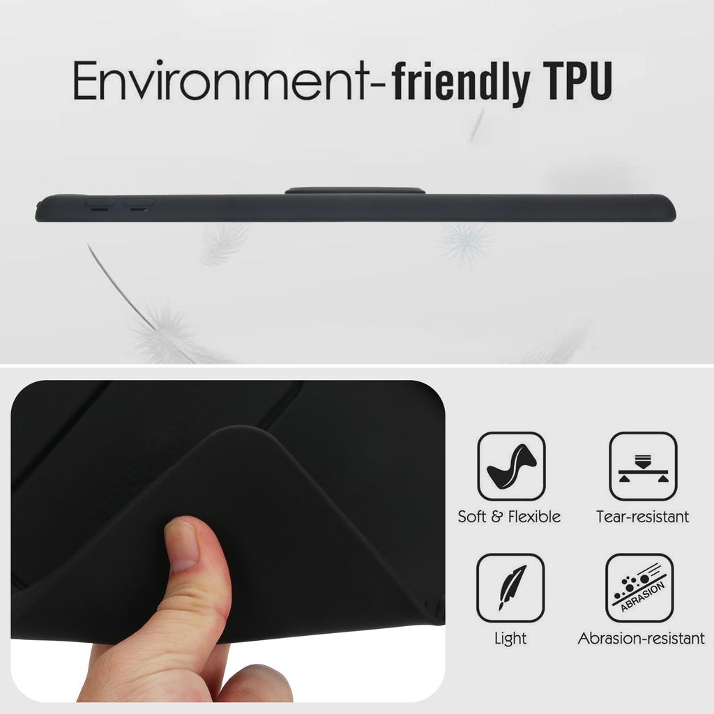Kickstand Tablet Case for iPad 10.2 (2021)/(2020)/(2019) TPU+PC Skin-Friendly Protective Cover