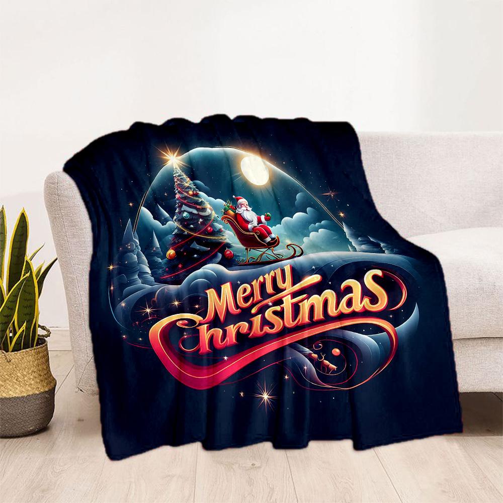 Merry Christmas Santa Claus Blankets are suitable for living rooms, bedrooms, camping, and other places, making them an ideal choice for gifts.
