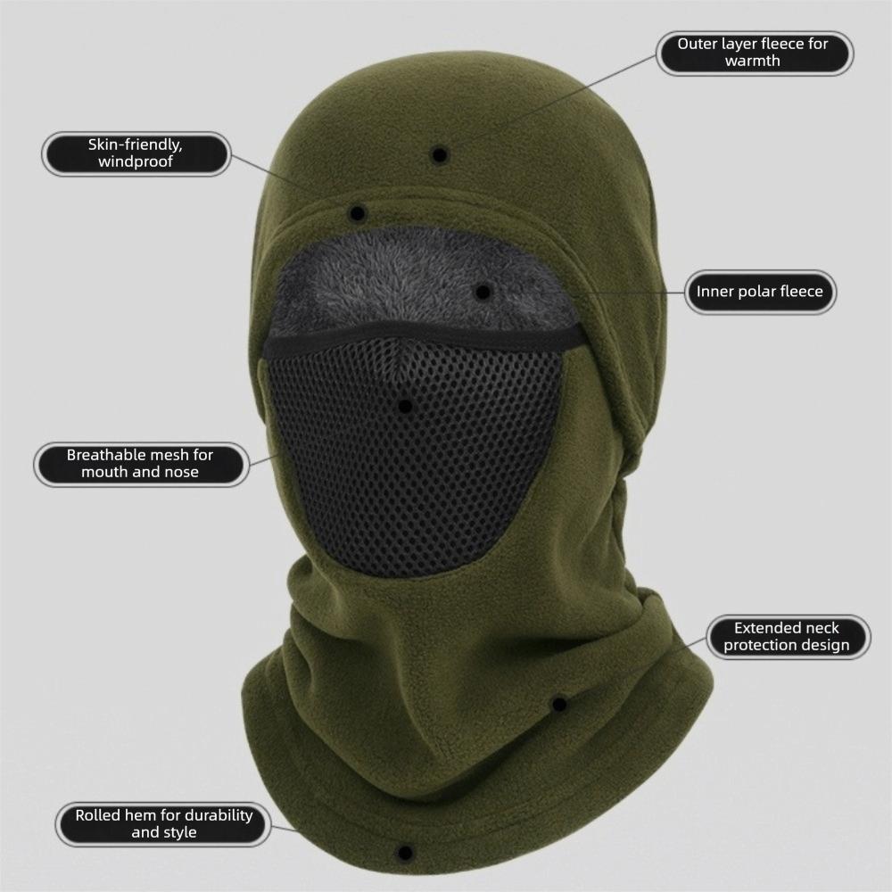 Windproof Balaclava Hat Thermal Full Face Mask Helmet Lining Ear Protection Hat Outdoor Activities