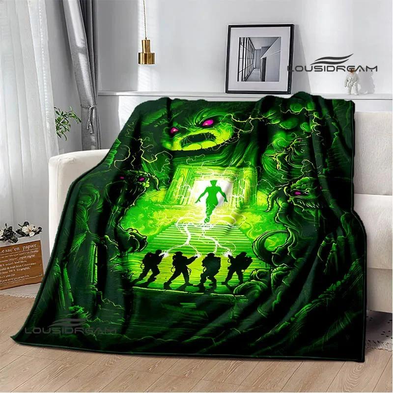 G-Ghostbusters Cartoon-Druckdecke Warme Flanelldecken Weich und Bequem Decke für Zuhause und Reisen Bettwäsche Geburtstagsgeschenk