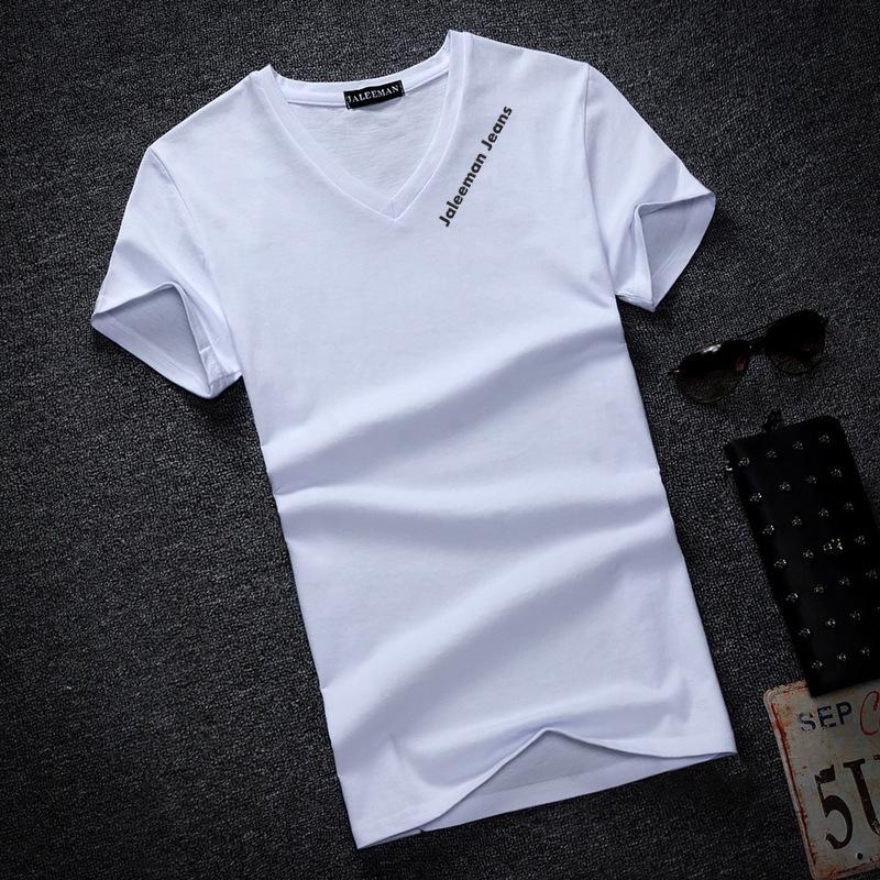 HNXC Men's Fashion Casual Summer Spring V-Neck Short Sleeve Blouses & Shirts Classic Exquisite