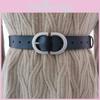 Belt Women Leather Versatile Belt With Antique Buckle For Casual Wear Office