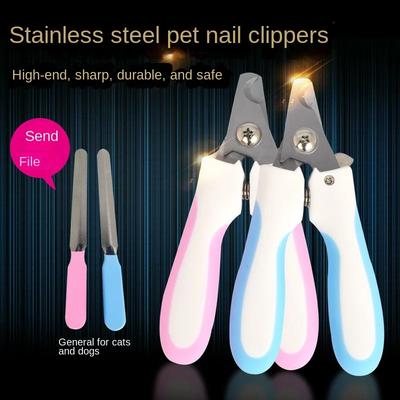 Dog Nail Clippers Large Small Stainless Steel Dog Nail Clippers Set Dog Pet Nail Clippers