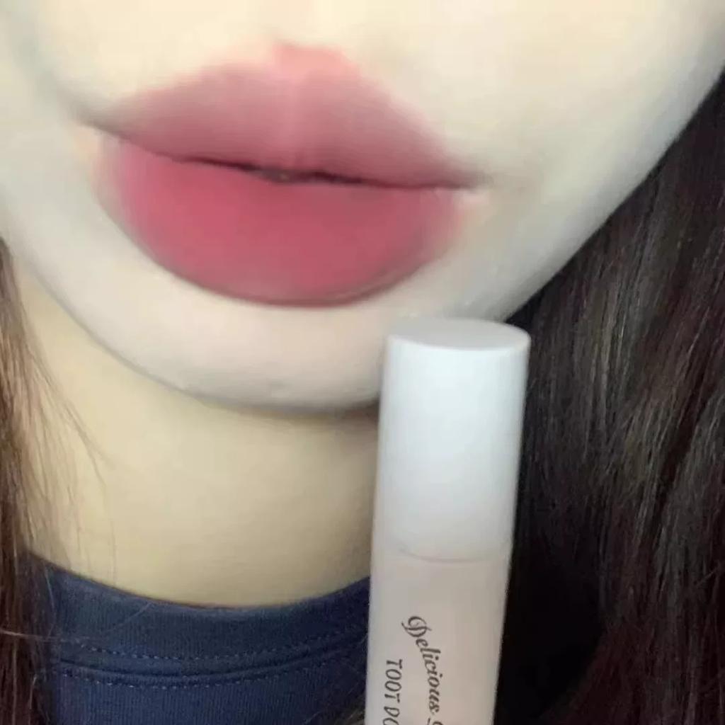 Deep Lip Eraser Fake Plain Face Mom Born Lip Lacquer Matte Non-Fading Low Saturation Nude Apricot Lip Covering Lipstick Student Party