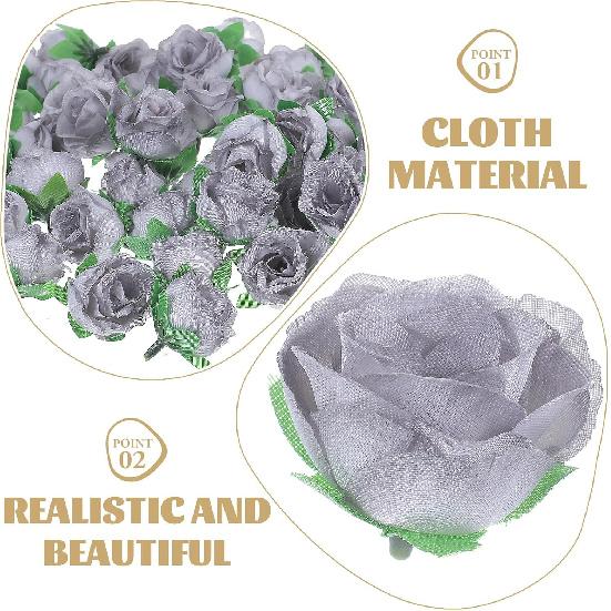 50 шт. Искусственные Цветы Розы Свадебный Букет Искусственные Розы Цветок Головка Искусственные Розы для Свадеб Свадебное Украшение Букет Искусственных Цветов