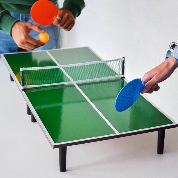 Miniature Game with Ping Pong Table 2 Rackets, Net and 4 Balls