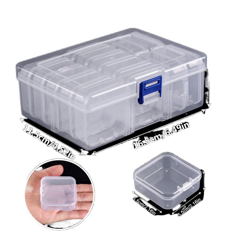 Diamond Beading & Nano Bead Organizer: Transparent Compartment Storage Box for Ornaments, Nail Art, and Jewelry