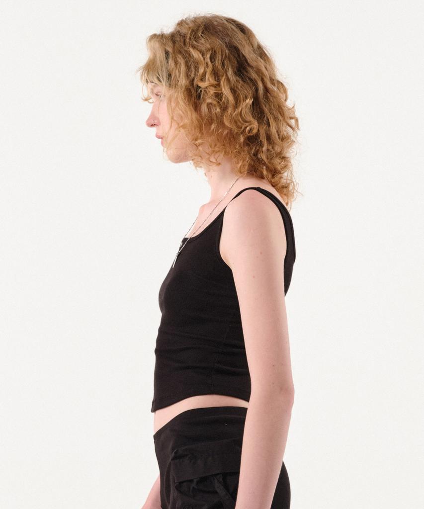 Podeowedeo Symbol Ribbed Sleeveless (Black)