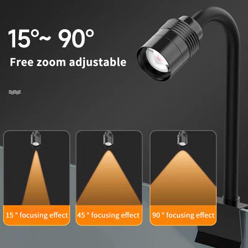 3W South American Aquarium Spotlight 3-Color Led Fish Tank Lamp For Aquascape Decor Focus Lighting