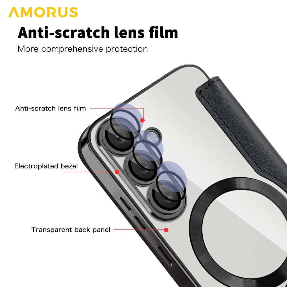 For Samsung Galaxy A36 5G Case Compatible with MagSafe RFID Blocking Card Holder Leather Phone Cover