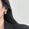 Semicircular Silhouette Simple Earrings Earrings Granular Three-Dimensional Texture Retro Light Luxury Three-Dimensional Personality Unique