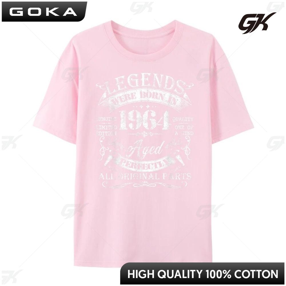 Legends Were Born In 1964 Years Old Birthday New T Shirt Printed Graphic TShirt Thanksgiving Round Short Sleeved S