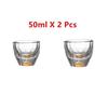 2 Pcs Crystal Shot Glasses Diamond Cutting 24K Gold Foil Small Wine Cup Luxury Spirits Liquor Glass Vodka Cup Baijiu Soju Cup