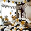 Happy Birthday Party Supplies: 18 & 10 Year Olds Scene Decor with Balloons
