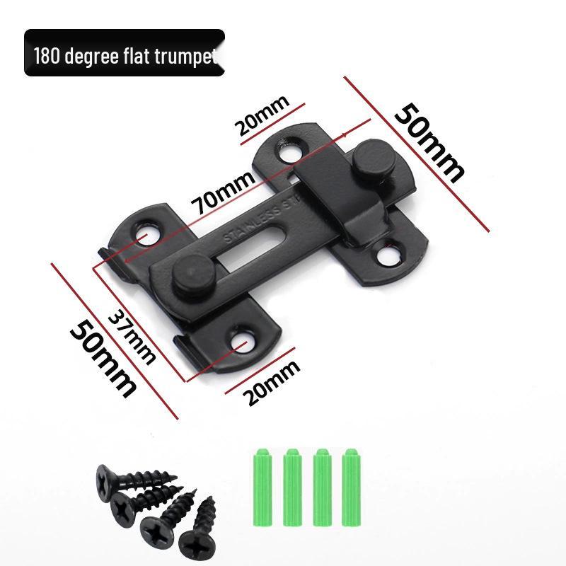 Stainless Steel 90° Right Angle Door Latch: Anti-Theft Sliding Bolt Lock