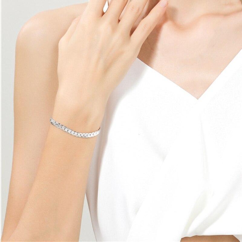 1pcs Bracelet For Men And Women Simple Fashion Style 5mm Lace Copper Side Chain With Lobster Clasp Hand Jewelry