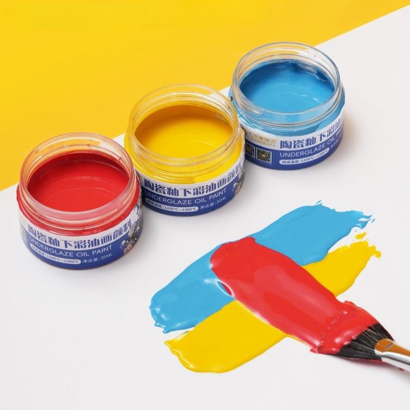 30ml Pottery Underglaze Color Oil Paint Waterproof and Fadeless Artist-level Art Coloring Acrylic Oil Paint