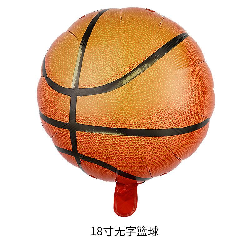 

18 Inch Black And White Football Balloon Football Basketball Balloon Baseball Sports Aluminum Film Balloon European Cup Decorative Props Wordless basketball balloon