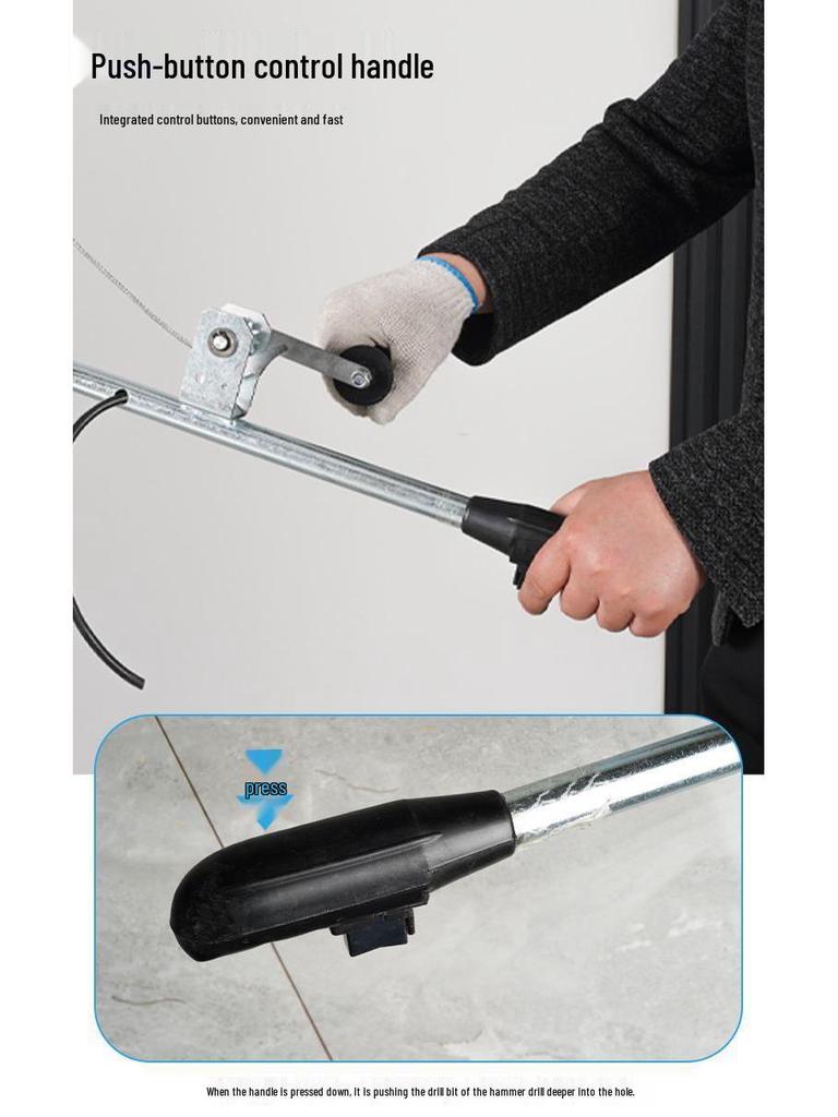 Electric Hammer Ceiling Stand: Telescopic Drilling Frame for Suspended Ceilings