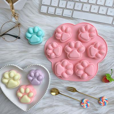 Silicone Cat Paw Molds Elegant Chocolate Cookie Mold For Baking Non-Stick Dog Treat Molds Suitable For Microwave Oven