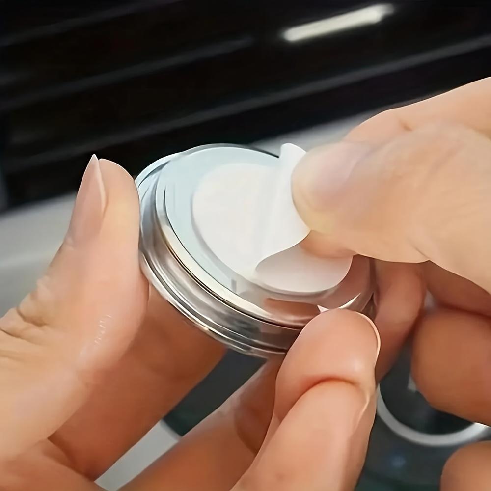 1 st Mini Blå Bilklocka Lyser Bilar Invändig Självhäftande Digital Klocka Bilprydnad 40 mm
