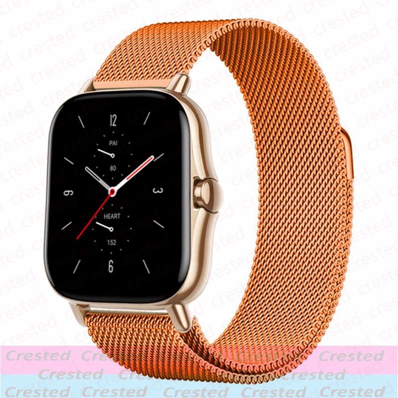 Milanese Loop Band For Amazfit GTS/2/2e/3/4/GTS2 Mini/GTR/47mm/GTR2/3/4/5/Pro Stratos Bracelet Amazfit Bip 6 5 20mm/22mm Strap