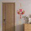 Chinese New Year Ornament Making Kit DIY Celebration Luminous with Tassel Flower Wreath Hanging Decoration for Wall Indoor Door