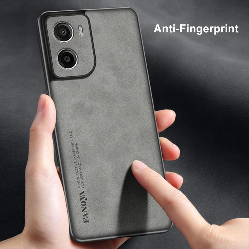 For Motorola Moto G06 Case Luxury PU Leather Phone Case For Motorola G06 Back Cover Matte Silicone Shockproof Full Protection