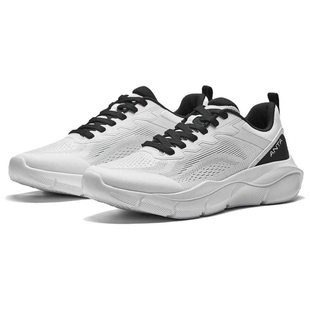 Anta Linghu Sports Comfortable Shock Absorbing Breathable Low Top Casual Running Shoes Men sneaker Gray Black 912527751-2