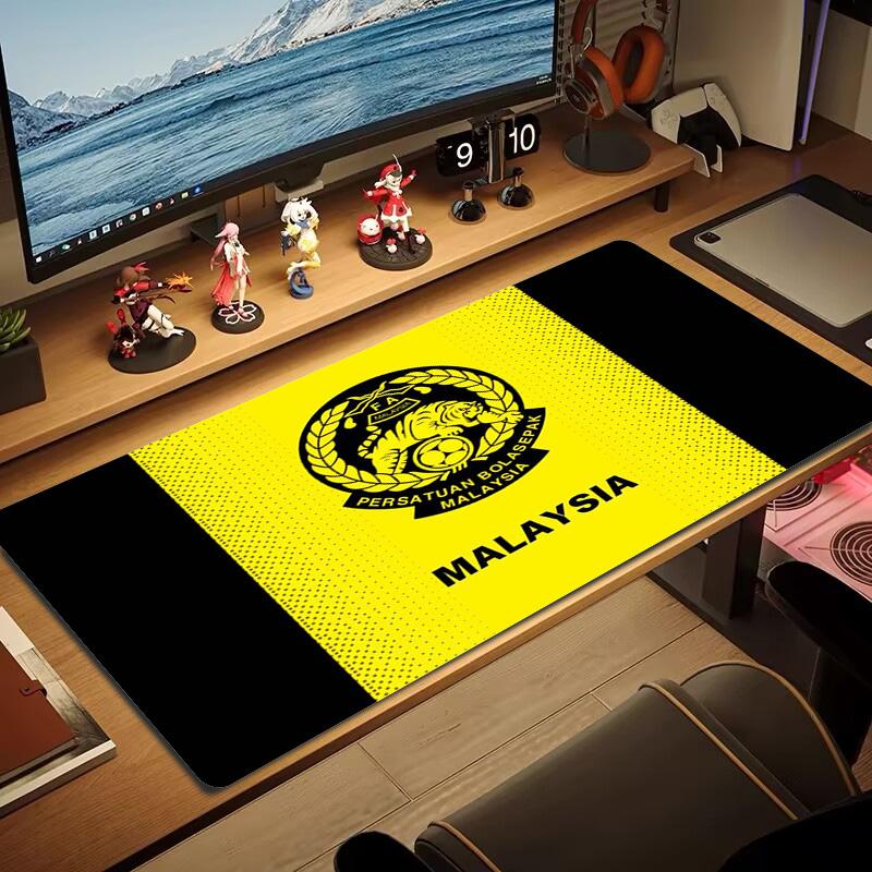Malaysia Football Color Mouse Pad Large Gaming Table Cushion Non-slip Laptop Tablet Big Mousepad XXL Mat Mini PC Playmat With Lock edge
