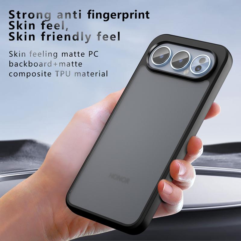 For Honor 500 Pro 500 Case Shockproof Frosted Skin Feel Matte PC+TPU Anti-fingerprint Transparent Cover For HONOR 500
