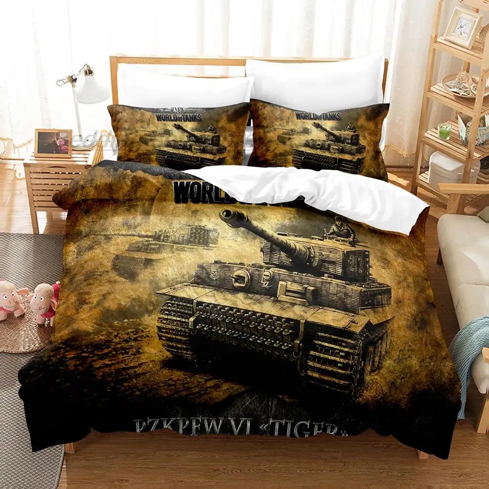 World Of Tanks Bedding Set Single Twin Full Queen King Size Bed Set Aldult Boys Bedroom Duvetcover Sets 3D Print Bed Sheet Set
