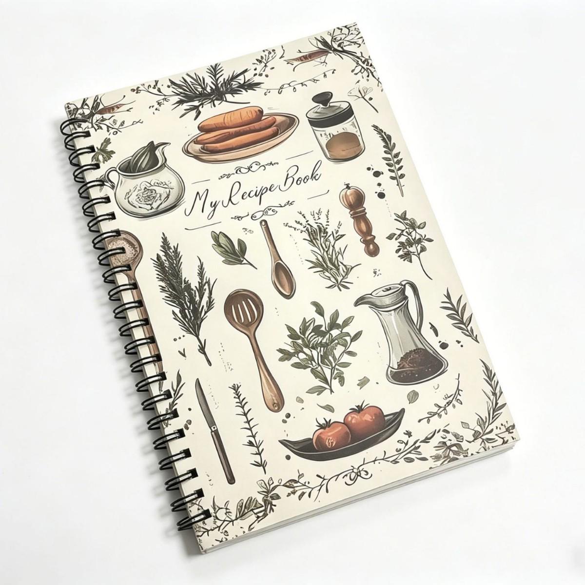 Exclusive A5 Spiral Recipe Notebook: Kitchen Planner & New Recipe Journal