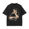 Suguru Geto Shirt Jujutsu Kaisen Vintage Washed Anime T-shirt Retro Harajuku Graphic T Streetwear Cotton Clothing