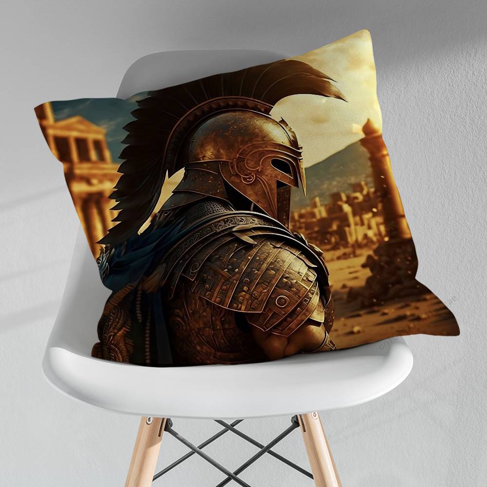 Cool Art Sparta Warrior Pillowcase for Sofa Room Office Decor Printing  Merchandise AllMatch Cushion Cover