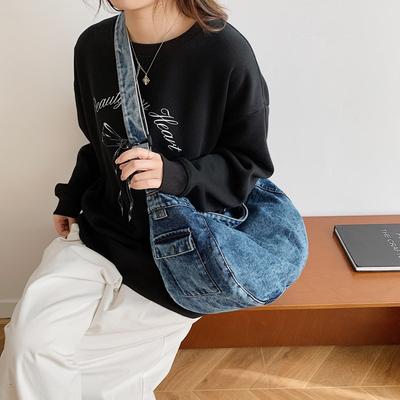Denim Shoulder Bag Women's Vintage Crossbody Bag