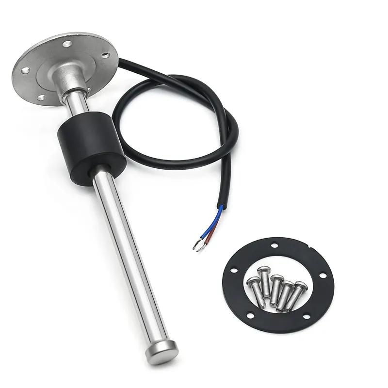 100-600mm Stainless Steel Marine Fuel Level Gauge Sensor Fit Boat Car Fuel Level Gauge Meter 0-190 Ohm with Red BackLight