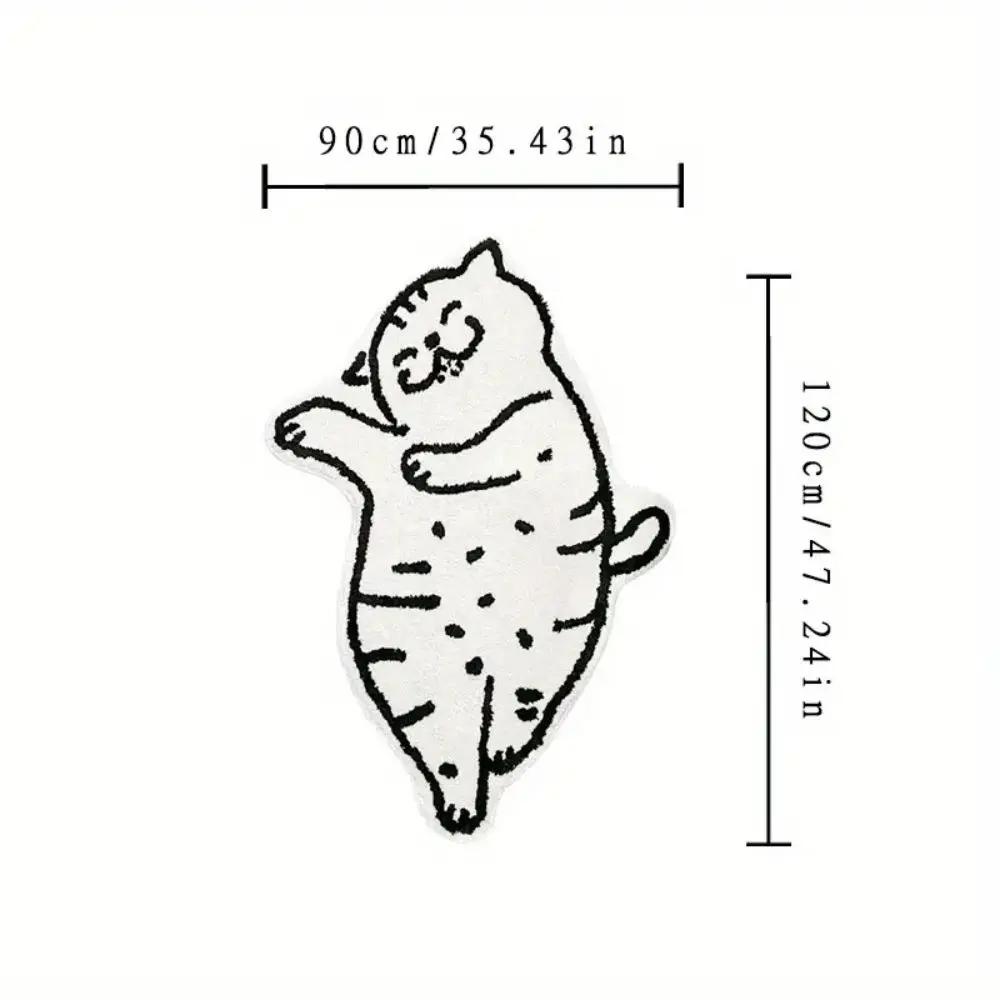 

Cartoon Cat-Shaped Carpet, Plush Skin-Friendly Carpet For Living Room Sofa, Bedside Carpet For Bedroom, Home Decoration 90X120CM (3X3.9FT