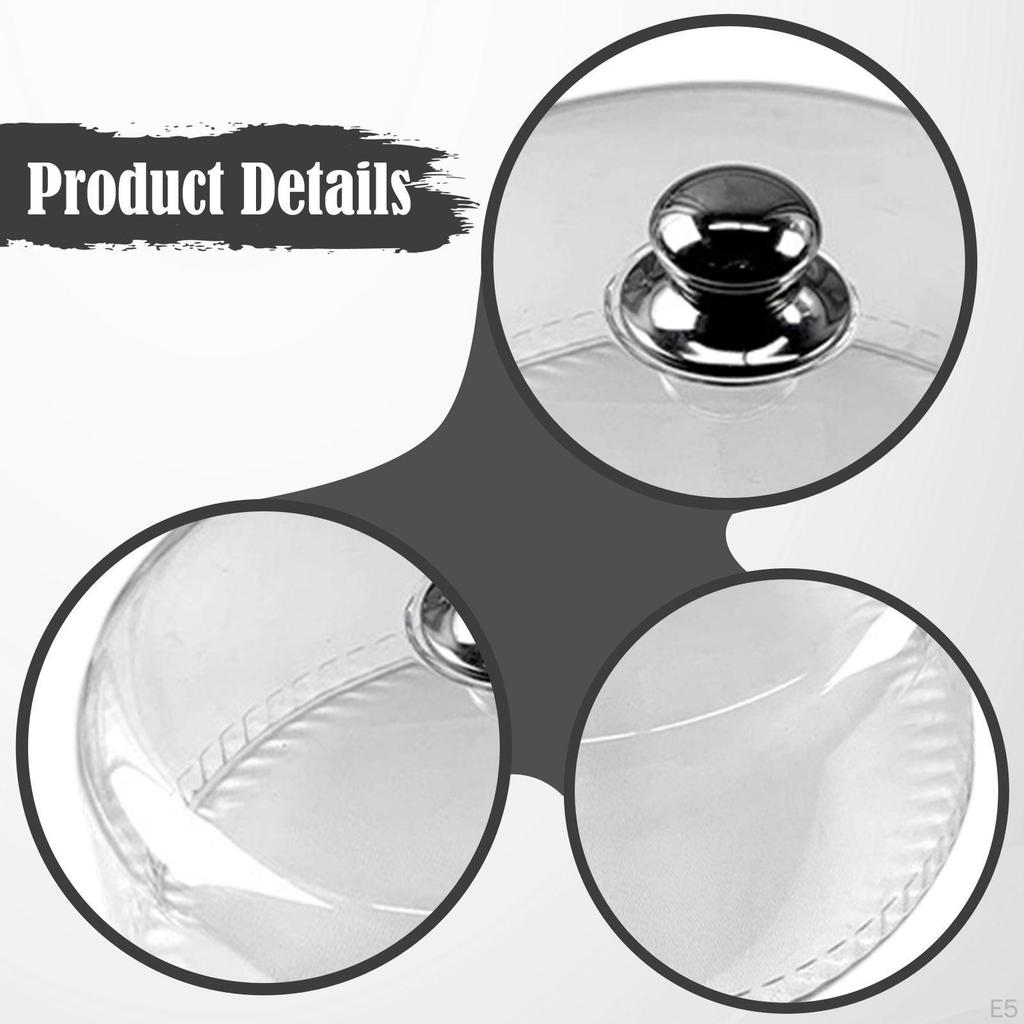 Food Dome Cover Cake Clear Reusable Multipurpose Tent Plate Lid for Home Kitchen