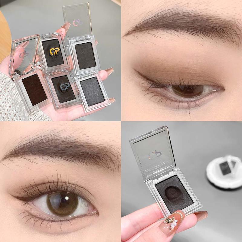 Cappuvini Dark Brown Monochrome Eyeshadow Cream Mashed Natural Smudge-Resistant Non-Drying Matte Eye Shadow Waterproof Eyeliner
