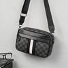 Shoulder Bag Men'S Plaid Trendy Messenger Bag Business Casual Horizontal Youth Men'S Bag Small Satchel
