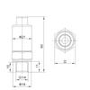 water oil fuel gas air pressure sensor G1/4 12-36V 4-20mA  M12 0-600bar optional stainless steel pressure transducer transmitter