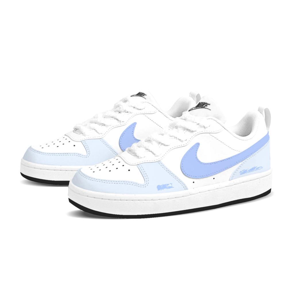 Nike Court Borough Maris Sal Milk Cream Abrasion Resistant Lightweight Low top Skateboard Shoes Women's Blue DV5456-104(Team1121-)