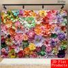 2D Multicolor Flower Wall Backdrop, Handmade Paper Flowers Party Photography Background