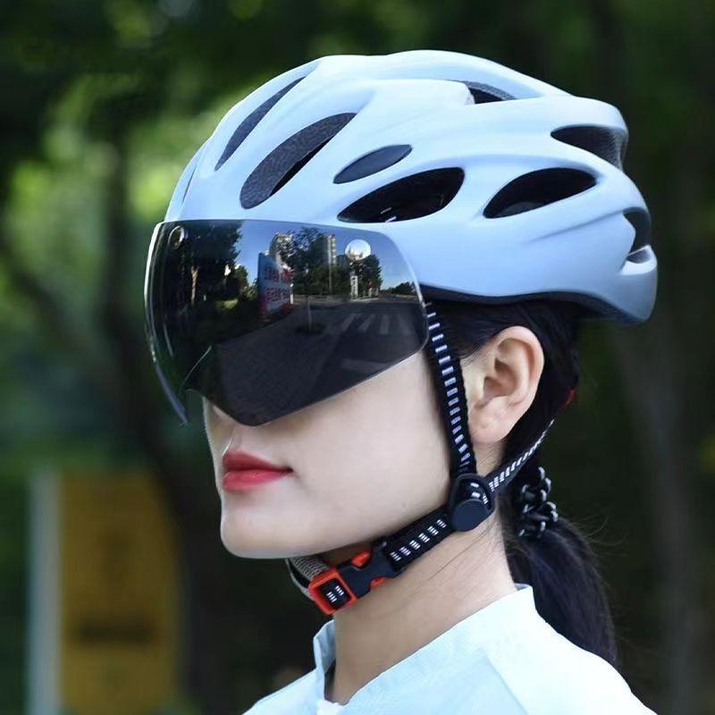 Starke magnetische Brille Sicherheits-Fahrradhelm professionelle Qualität Sommer-Fahrradhelm Herren winddicht Sand High-End-Helm